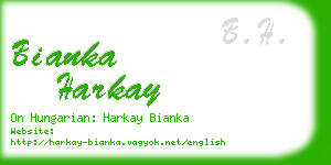 bianka harkay business card